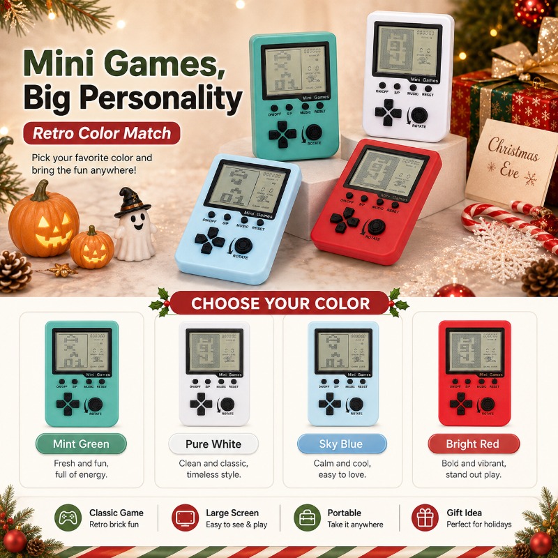 Retro Gaming Device Handheld - Console di Gioco Portatile Classica Tetris