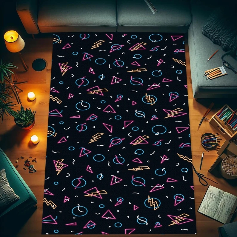 Retro Gaming Rug - Tappeto per Sala Giochi Retrò, Tappetino