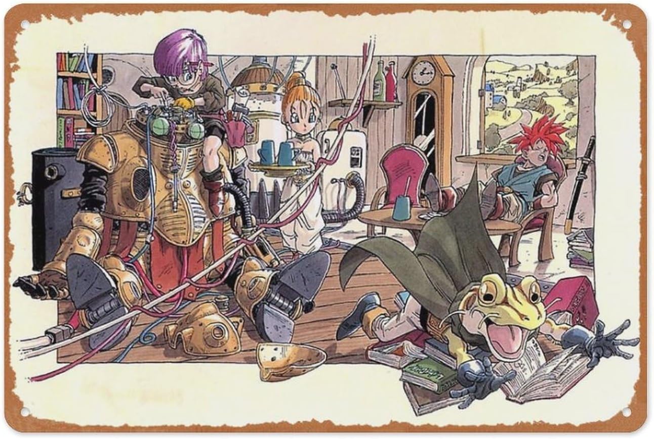 Retro Gaming Station - Targa in metallo per giochi retrò