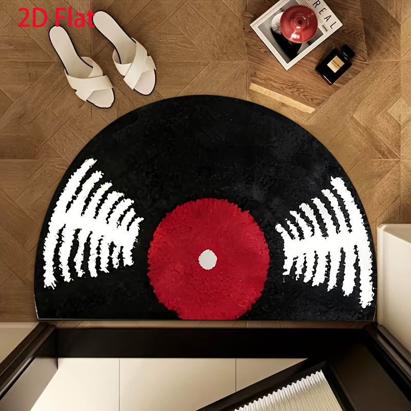 Retro Gaming Rug - VIKAMA Tappetino semicircolare vintage per dischi
