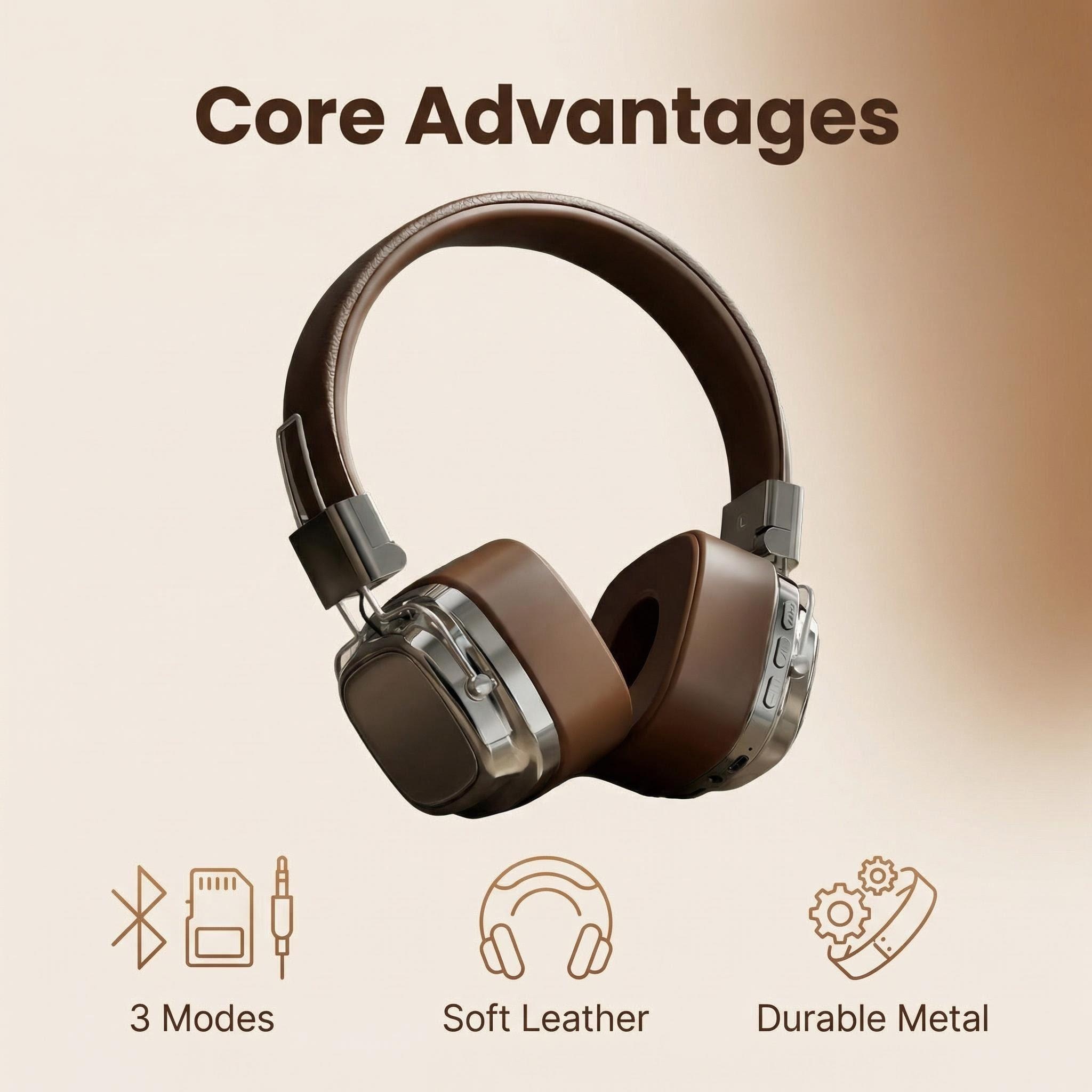 Cuffie Retrò in Pelle Over-Ear - Retro Gaming Cable recensione e prezzo