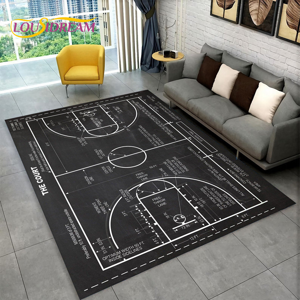 3D basket Cour Cartoon Area ta - Retro Gaming Rug recensione e prezzo