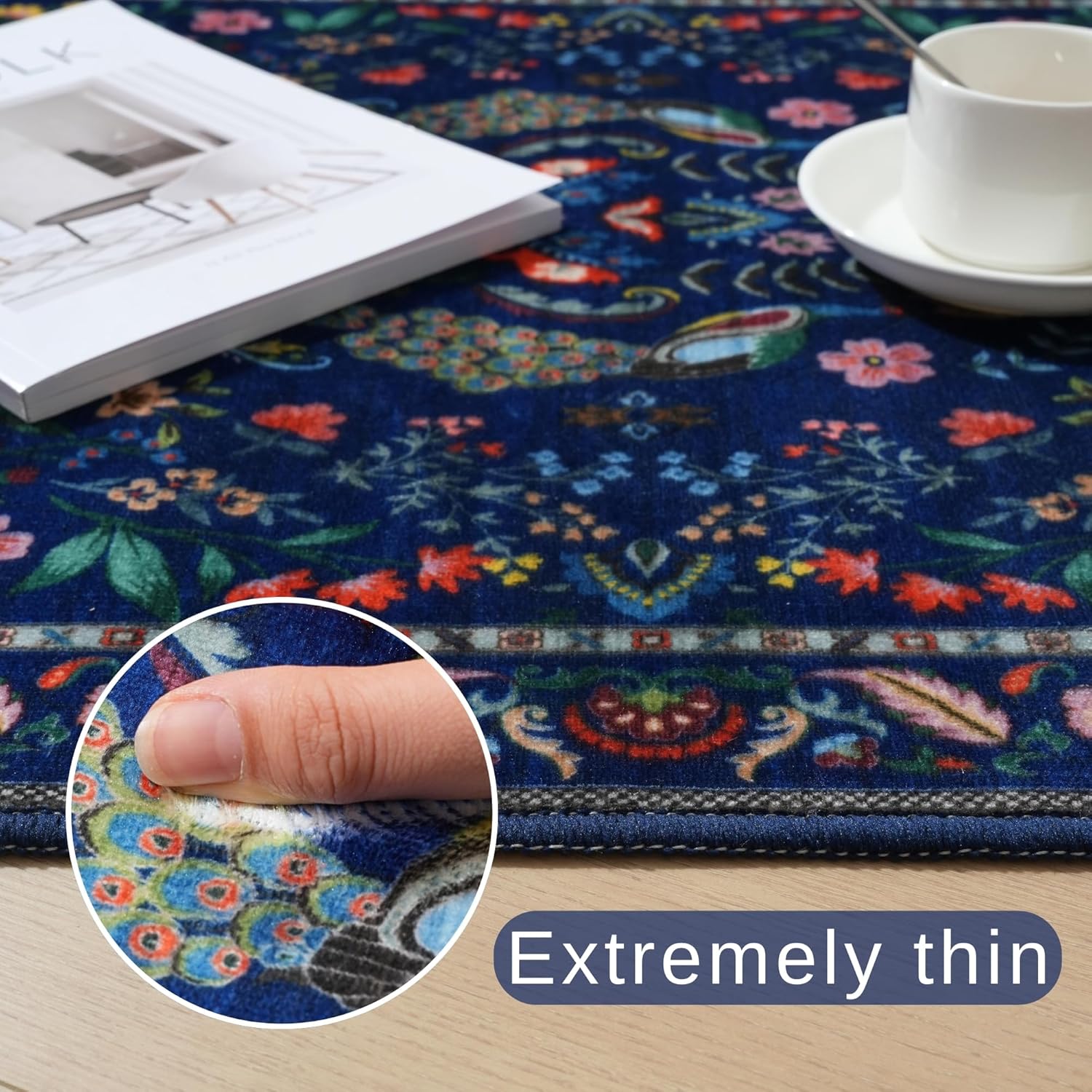 Tappeto Floreale con Pavone Bl - Retro Gaming Rug recensione e prezzo